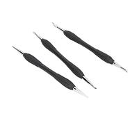 Haofy Outils de Modélisation d'Artisanat du Cuir 3 Pièces en Acier Inoxydable avec Plusieurs Formes pour les Muscles d'angle et la Texture - Artisanat du Cuir de qualité Professionnelle pour Petit