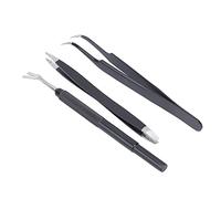 Haofy Outils de Retrait en Acier Inoxydable, Kit Anti-tiques pour Chien et Chat, 1 Fourchette d'abattage, 1 Pince à épiler Double extrémité, Outils de Précision pour Usage Domestique et Professionnel