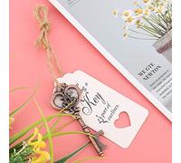 Haofy Ouvre-bouteille en Forme de adeaux de Mariage Vintage Durables pour les Invités, Ouvre-bouteille en Alliage de Zinc Uniquement 20 Pièces (50 pièces + étiquette + corde de chanvre)