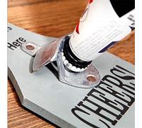 Haofy Ouvre-bouteille Mural Vintage, Design en Bois et en Acier, Ouverture Facile à une Main et Receveur pour Bar à Domicile, Pub, Cuisine (2)