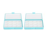 Haofy Palette Aquarelle Vide Compacte, Compartiments Cloisonnés | Boîte à pigments nomade évite le mélange des couleurs, compartiments dédiés pour pinceaux et tubes, accès rapide pendant les