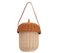Haofy Panier de Rangement en Rotin en Forme de Gland tissé à la Main avec un Savoir-faire Naturel, Panier Décoratif pour l'organisation de la Maison, la Décoration de Fête, les Accessoires de