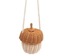 Haofy Panier de Rangement en Rotin en Forme de Gland tissé à la Main avec un Savoir-faire Naturel, Panier Décoratif pour l'organisation de la Maison, la Décoration de Fête, les Accessoires de