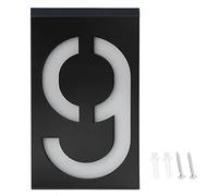 Haofy Panneau Lumineux LED avec Numéro d'Adresse Solaire, Affichage Numérique Clair 6 LED, Étanche pour Porte de Maison, Mur Extérieur, Villa, Magasin, Entrée de Bâtiment