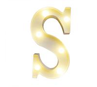 Haofy Panneau Lumineux LED de l'alphabet, Lampe à Lettres Néon Moderne en PVC avec Ampoules Blanc Chaud, 8,66 Pouces sur Pied ou à Suspendre au Mur, Veilleuse Alimentée par Batterie IP54 pour Fête,
