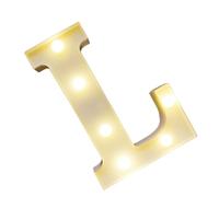 Haofy Panneau Lumineux LED de l'alphabet, Lampe à Lettres Néon Moderne en PVC avec Ampoules Blanc Chaud, 8,66 Pouces sur Pied ou à Suspendre au Mur, Veilleuse Alimentée par Batterie IP54 pour Fête,