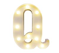 Haofy Panneau Lumineux LED de l'alphabet, Lampe à Lettres Néon Moderne en PVC avec Ampoules Blanc Chaud, 8,66 Pouces sur Pied ou à Suspendre au Mur, Veilleuse Alimentée par Batterie IP54 pour Fête,
