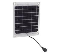 Haofy Panneau Solaire 10W, Conception Transparente, Sortie USB Double Face pour les Voyages en Plein Air et le Camping avec Microprocesseur, Charge Lente
