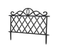 Haofy Panneaux de Clôture de Jardin en Plastique, Clôture de Parterre de Fleurs en PP, Bordure de Cour Emboîtable de 47,7 X 36 Cm, Séparateur Extérieur Léger et Antirouille pour Allée, Potager, Enclos