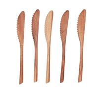 Haofy Paquet de 5 Emporte-pièces en Bois, Ustensiles de Cuisine Réutilisables en Bois Composite à Bord dentelé avec un Design Lisse et Sûr pour la Maison, le Restaurant, la Fête de