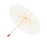 Haofy Parapluie Classique en Papier Chinois de 45,7 Cm, Cadre en Bois Fait à la Main avec Surface en Papier huilé pour Peinture, Décoration de Mariage, Accessoire Photo, Fête Prénuptiale, (Diamètre