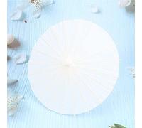 Haofy Parapluie Classique en Papier Chinois de 45,7 Cm, Cadre en Bois Fait à la Main avec Surface en Papier huilé pour Peinture, Décoration de Mariage, Accessoire Photo, Fête Prénuptiale, (Diamètre