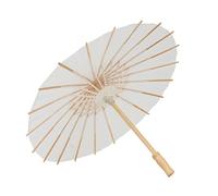 Haofy Parapluie Classique en Papier Chinois de 45,7 Cm, Cadre en Bois Fait à la Main avec Surface en Papier huilé pour Peinture, Décoration de Mariage, Accessoire Photo, Fête Prénuptiale, (Diamètre