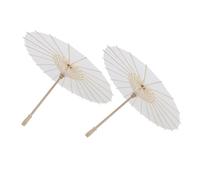 Haofy Parapluie en Papier de Style Chinois Robuste à Peindre pour Accessoires Photo, Cosplay et Théâtre pour Mariage 2 Pièces Parapluie en Papier