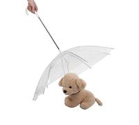 Haofy Parapluie pour Animaux de Compagnie Design Transparent Transparent pour la visibilité de la Pluie et de la Neige Taille Pliable Réglable 26 X 3,35 Pouces Poignée en Forme de C Prise Facile