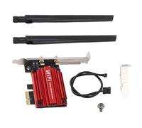 Haofy PCIe sans Fil Wi-FI 6 Wi-FI avec Carte PCIe 5.3, 5374 Mbps pour PC, Technologie MU-MIMO Avancée, Admit WPA3 Encryption [Safe Red]