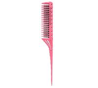 Haofy Peigne Taquin, Peigne Coiffant Léger à 3 Rangées avec Queue en Métal, Idéal pour une Utilisation en Salon de Coiffure et un Style Personnel en Quatre Couleurs (PINK)