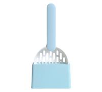 Haofy Pelle à Litière pour Chat en Plastique ABS avec Base de Rangement, Outil de Tamisage Léger pour Bac à Litière, Animaleries et Hôpitaux pour Animaux de Compagnie (Blanc et Bleu)