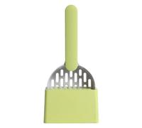 Haofy Pelle à Litière pour Chat en Plastique ABS avec Base de Rangement, Outil de Tamisage Léger pour Bac à Litière, Animaleries et Hôpitaux pour Animaux de Compagnie (Gris et Vert)