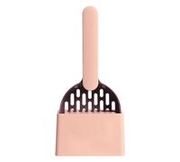 Haofy Pelle à Litière pour Chat en Plastique ABS avec Base de Rangement, Outil de Tamisage Léger pour Bac à Litière, Animaleries et Hôpitaux pour Animaux de Compagnie (Marron et Rose)