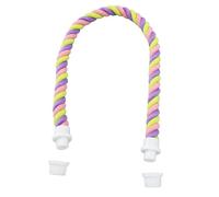 Haofy Perchoir en Corde de Coton pour Oiseaux, Support d'escalade Flexible pour Perroquets et Perruches avec Matériau en Coton Doux, Design Pliable, Couleurs Vives, Installation Facile en Cage,