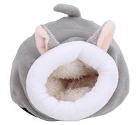 Haofy Pet Hamster Bed Bed House Cusion Fleece Cabane Suspendue (Bébé Gris)