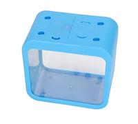 Haofy Petit Aquarium Betta avec Fonction de Contrôle de la Lumière, Décoration de Bureau Idéale pour la Chambre à Coucher, Aquarium à Lumière LED avec Piles Sèches AAA X 2, Couleur de Bleu Blanc Rouge