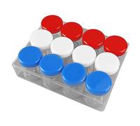 Haofy Petit Organisateur de Médicaments 12 Grilles avec Couvercles en Spirale Transparents pour un Accès Facile, un Stockage Compact, une Utilisation en Voyage (Multicolore)