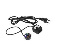 Haofy Petite Pompe de Fontaine, Pompe à Eau Submersible SM-016 2 W avec 4 Lumières Colorées pour Aquarium, Fontaine d'eau Extérieure, Bassin (Règlement européen 220-240v)