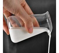 Haofy Pichet à Latte en Verre avec Mousseur à Lait avec Bec Verseur Eagle Mouth, Tasse à Mesurer le café de 3,4 Onces pour un Versement Précis et la Création d'art au Latte. L'échelle Graduée