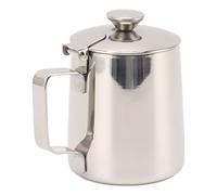 Haofy Pichet à Mousse de Lait en Acier Inoxydable 304 12 Oz - Pichet à Cappuccino Barista avec Bec Verseur de Précision pour la Cuisine Familiale, le café et un Usage Quotidien (350ML)