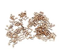 Haofy Pièces de Bois de Notes Musicales, 100 Pièces, Bois Dur inachevé pour Bricolage, Décoration Artistique, Projets Faits à la Main