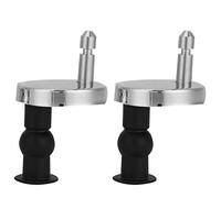 Haofy Pièces de Siège de Toilette Vis de Toilette Universelles Kit de Boulons de Charnière en Acier Inoxydable et en Plastique 75x45mm Remplacement à Dégagement Rapide pour l'installation de Siège