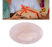 Haofy Pierre de Guérison en Cristal gravé Pouce pour Soulager l'anxiété et le Stress Tout Ce que J'ai aimé Amour Arrière Plus Poche Méditation Inspirante Yoga Parent Ami Cadeau (PINK)