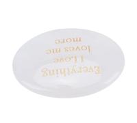 Haofy Pierre de Guérison en Cristal gravé Pouce pour Soulager l'anxiété et le Stress Tout Ce que J'ai aimé Amour Arrière Plus Poche Méditation Inspirante Yoga Parent Ami Cadeau (WHITE)