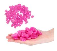 Haofy Pierre Lumineuse 100 Pièces, Décor Fluorescent en Polystyrène pour la Décoration Extérieure, Lueur Longue Durée pour les Aquariums et les Jardins (PURPLE)