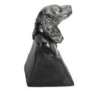 Haofy Pierre Tombale Commémorative pour Chien, Monuments Commémoratifs et Marqueur Funéraire pour Animaux de Compagnie avec Statue de Tête de Chien Durable pour Décoration de Jardin Extérieur Pierre