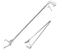 Haofy Pince à Serpent Robuste, Pince à Ordures en Acier Inoxydable, à Reptiles de 1,2 M Pliable avec Serrure, de Manipulation Antidérapante à Large Mâchoire pour Le Ramassage des Déchets d'anguille