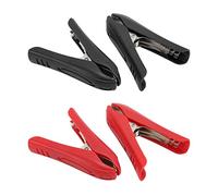 Haofy Pince électrique 100 A Isolée de sécurité, Forte Pince de Serrage de Type Boucle pour Tests Expérimentaux, 4 Clips Rouge Noir pour Mesurer la Résistance de Tension Actuelle