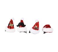 Haofy Pinces à Cheveux pour Chapeau de Père Noël Clip en Métal à Surface Lisse pour la Conception de Coiffures à Usage Domestique Matériau en Peluche et Non tissé
