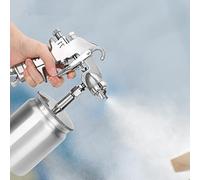 Haofy Pistolet à Peinture en Acier Inoxydable avec Capuchon en Laiton, Haute uniformité de Glaçage pour l'art Céramique, Conception Ergonomique pour Un Fonctionnement Flexible pour Les Artistes