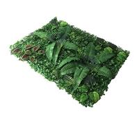 Haofy Plantes Artificielles Panneau de Mur d'herbe Mur de Verdure Réaliste Dense pour Décoration Extérieure Intérieure, Décoration de Fête de Mariage, Matériau PE, 60x40cm (Type 3)