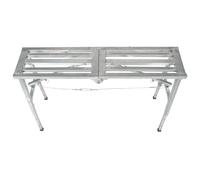 Haofy Plate-forme de Travail Pliable en Aluminium, Banc D'échafaudage galvanisé, Hauteur Réglable de 60 à 90 Cm pour Support de Barbecue pour les Propriétaires