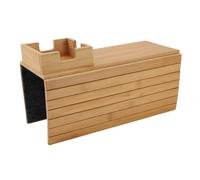 Haofy Plateau d'accoudoir de canapé Pliable, Matériau en Bambou, Porte-gobelet Antidérapant, Table de Collation Portable pour Le Salon, Les Utilisateurs de Fauteuils Inclinables et Les Soirées Cinéma