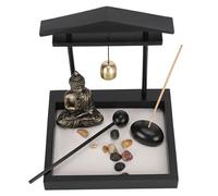 Haofy Plateau de Sable Zen Bouddha en Résine Comprenant des Accessoires pour la Méditation, Décoration D'intérieur, Salon, Soulagement du Stress, Bureau, Jardin Zen, Type 1906 et (1906)