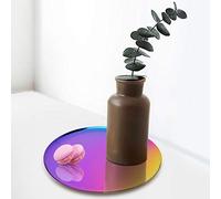 Haofy Plateau de Service en Acier Inoxydable doré, Facile à Nettoyer, 11.0 Pouces, pour Présentoir de Bijoux (Colorful)