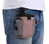 Haofy Poche d'alimentation en Coton et Lin pour Animaux de Compagnie, Sac de Ceinture Portable et Facile à Nettoyer pour Friandises de Dressage de Chien avec Ceinture Réglable de 60 à 120 Cm pour