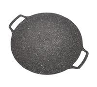 Haofy Poêle à Barbecue Coréenne, Poêle à Frire Circulaire Antiadhésive, Alliage d'aluminium Robuste, Plaque de Barbecue Ronde de 36 Cm pour la Cuisine Intérieure et Extérieure (Type universel 36cm)