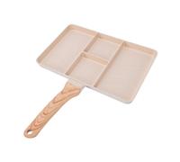 Haofy Poêle à Griller Antiadhésive Compartimentée, 4 Sections Maifan, en Alliage D'aluminium Revêtu de Pierre, avec Démoulage Facile pour œufs, Crêpes et steaks. Cuisson en intérieur.