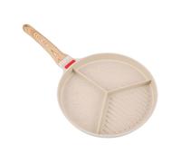 Haofy Poêle à Petit-déjeuner Antiadhésive 2 en 1, Poêle à Frire Divisée pour œufs et Steak, Polyvalente pour Omelette, Crêpes au Bacon, Compatible avec les Tables de Cuisson à Gaz